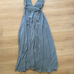 Lulu's Slate Blue Maxi Dress